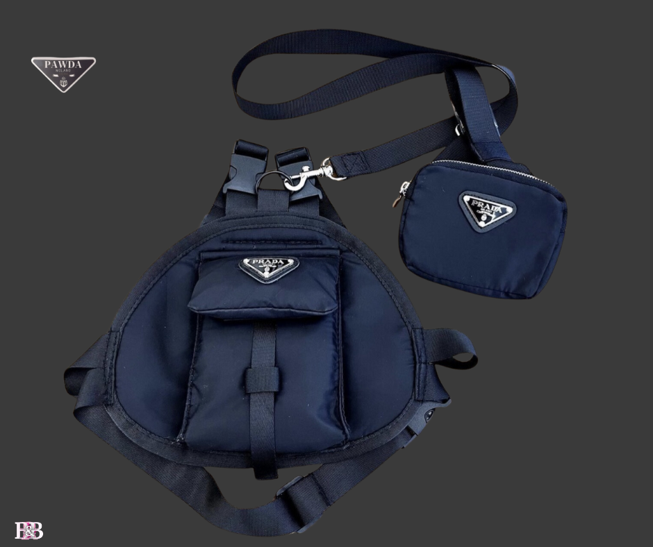 PRADA-BADGED Black-Tie Snack & Show Carrier