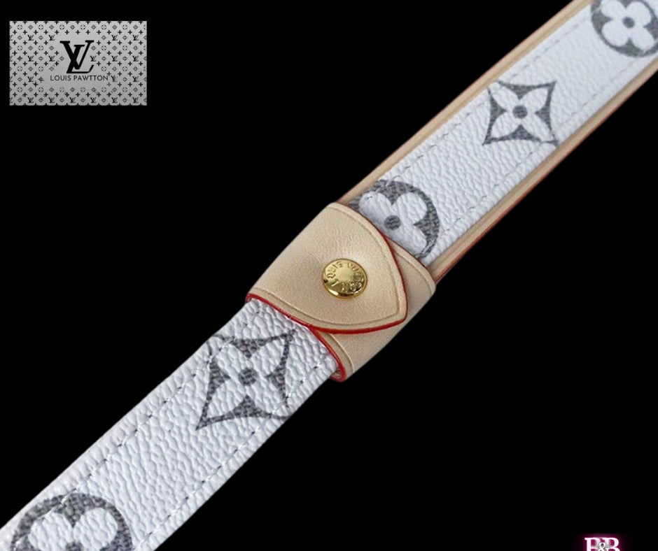 LV "Millionaire" WhiteOut Monogram Collar -&- Leash