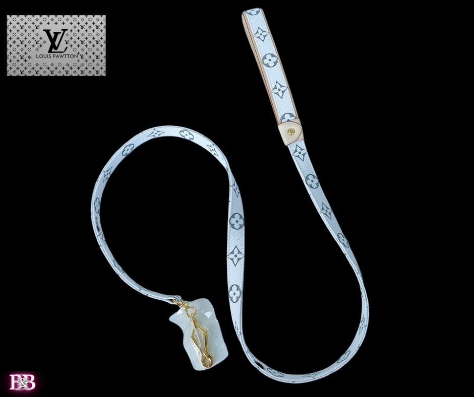 LV "Millionaire" WhiteOut Monogram Collar -&- Leash