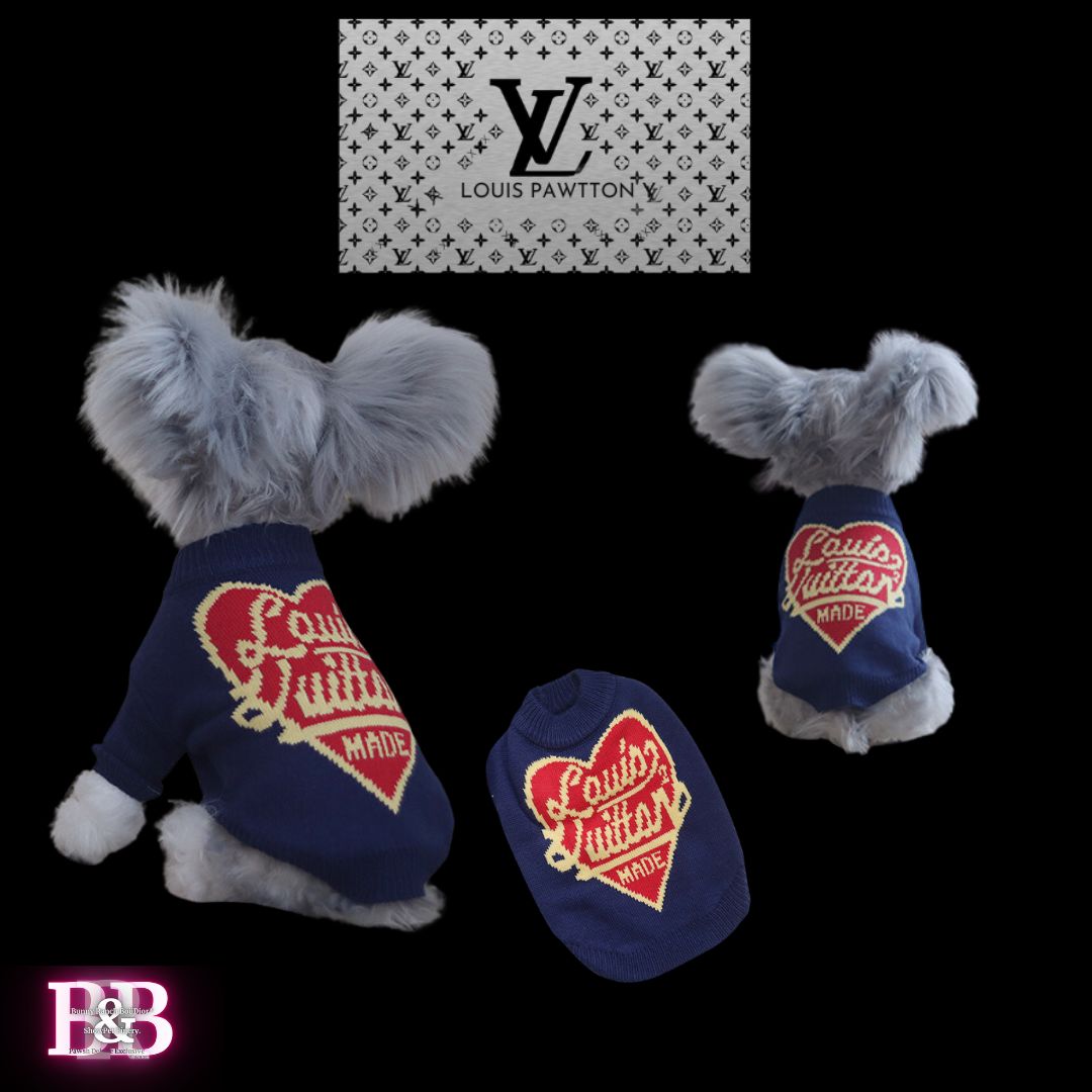 LV "HeartBreaker" Plush-Ribbed-Sweater