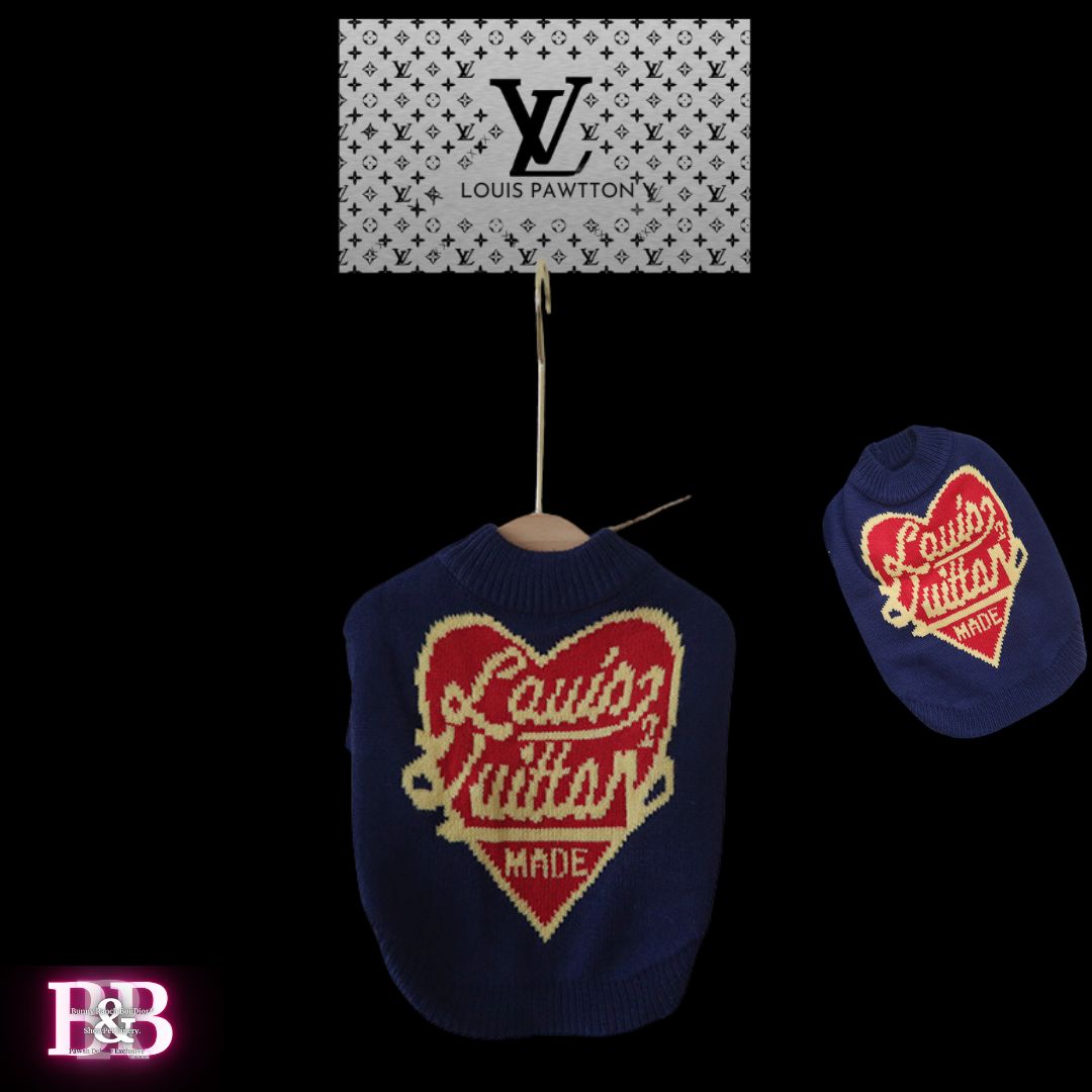 LV "HeartBreaker" Plush-Ribbed-Sweater