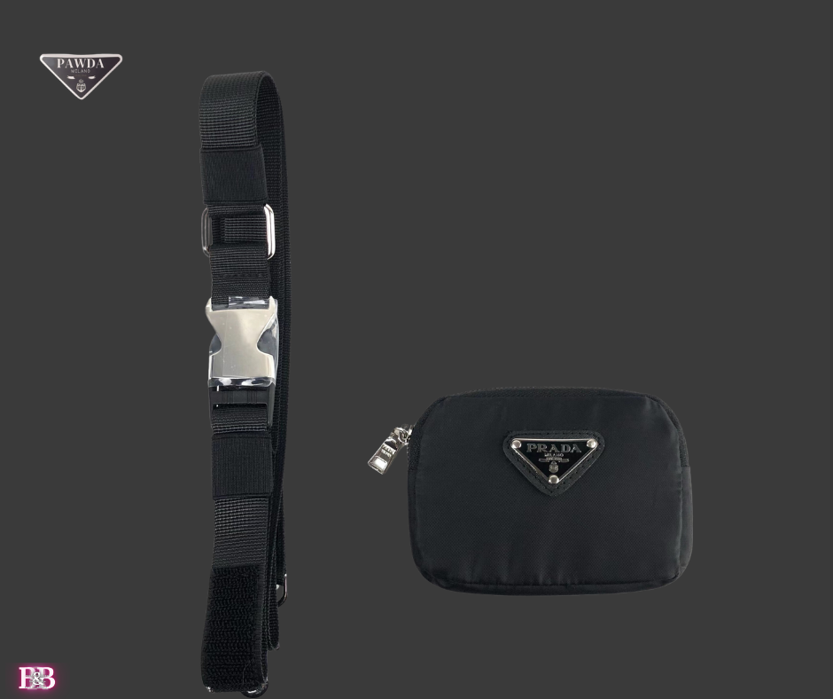 PRADA-BADGED Black-Tie Snack & Show Carrier