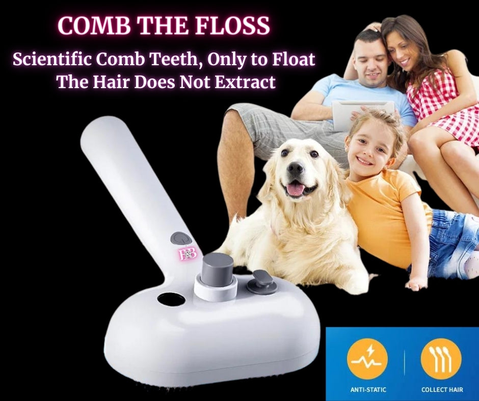 ANTI-SHED -Recharchable Hair Remover -&- Steam Cleaner Pet Grooming Brush