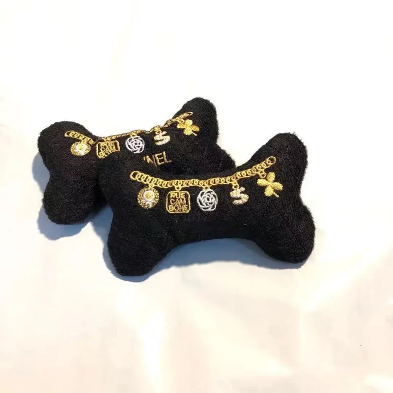 Dog Toys Pets Pulsh Perfume Luxury Dogs Toy Embroidery Bite-Resistant Clean Chew Puppy Toy Soft Cats Dog Accessories B1314